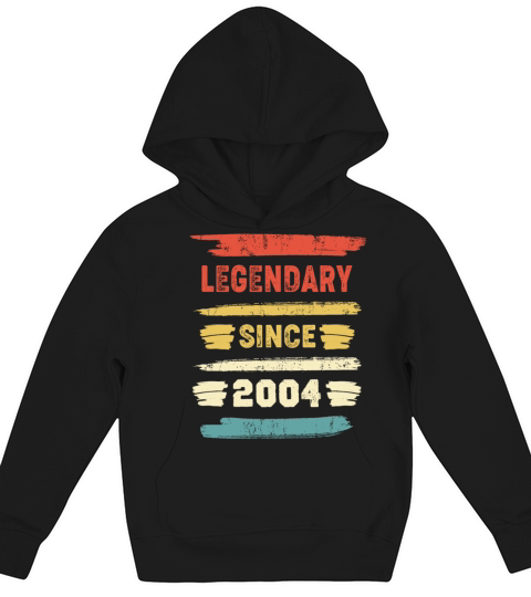 Retro Birthday Gift - Vintage Legendary Since 2004 Kids Hoodie