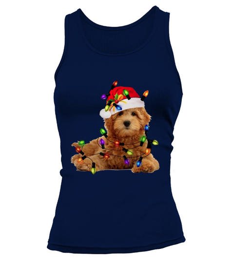 Official Goldendoodle Christmas Santa Funny Dog Lover Gift shirt Tank top Woman
