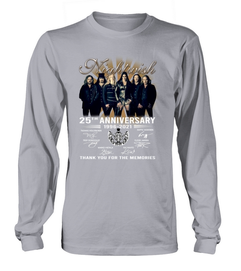 Nightwish 25th Anniversary 1966 2021 Signatures Thank Long sleeved Unisex