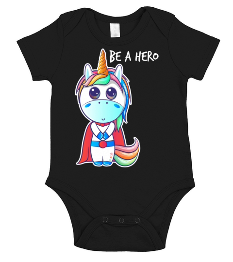 Cute couple unicorn with hearts Short Sleeve Baby One-Piece