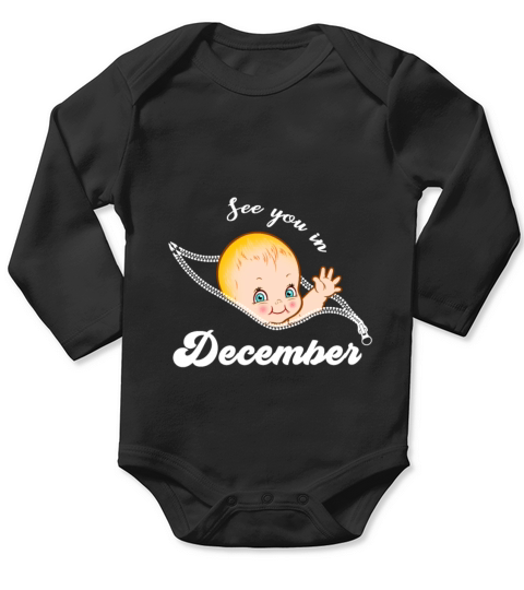 Pregnant Pregnancy Baby Born December Gift Long Sleeve Baby One-Piece