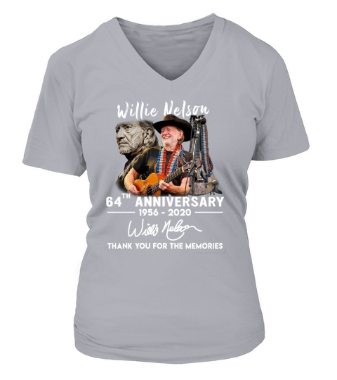 Willie Nelson Anniversary V-neck T-Shirt Woman
