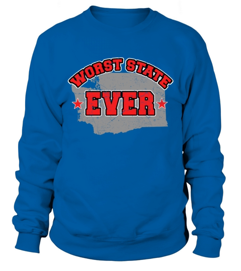 Land Map America US Worst State Washington Sweatshirt Unisex