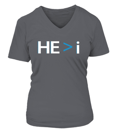 he is greater than i love praise worship christian tee shirt V-neck T-Shirt Woman