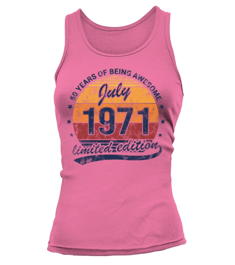 50 Years Old Awesome Limited Edition July 1971 Women's Tank Top