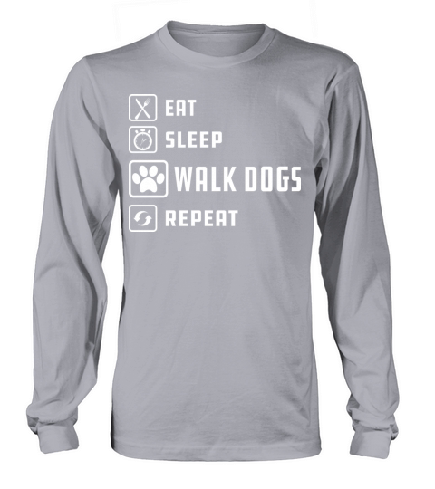 Dog Walker - Eat sleep walk dogs repeat Women's Long Sleeve