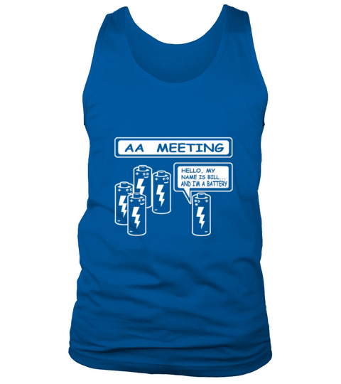 AA MEETING Battery funny t-shirt Men's Tank Top