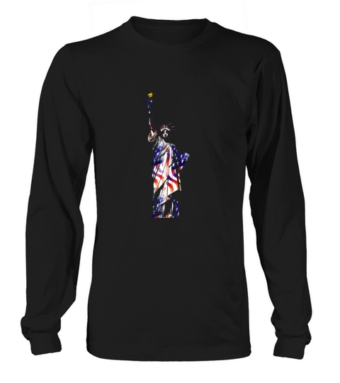 Statue Of Liberty American USA National Flag Indep Women's Long Sleeve