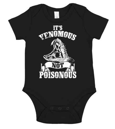 Venomous Not Poisonous Reptile Lover Short Sleeve Baby One-Piece