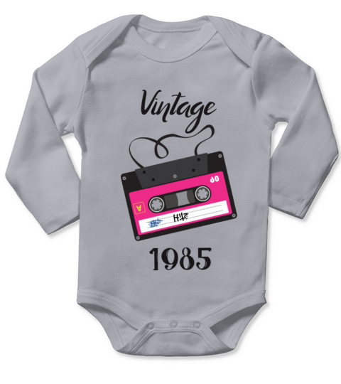 Vintage 1985 Long Sleeve Baby One-Piece