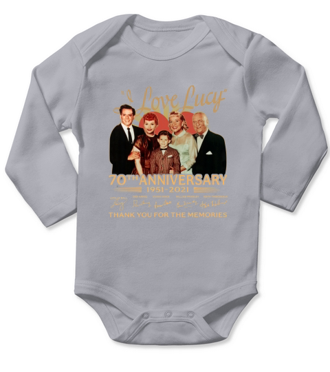 Official I Love Lucy 70th anniversary 1951 2021 thank you for the memories signatures Long Sleeve Baby One-Piece