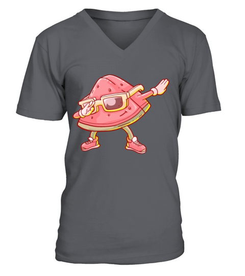 Watermelon Dabbing Kawaii Men's V-Neck T-shirt