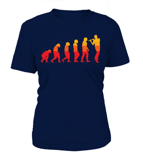 Flute Evolution Flutist Flautist Musician Women's T-Shirt