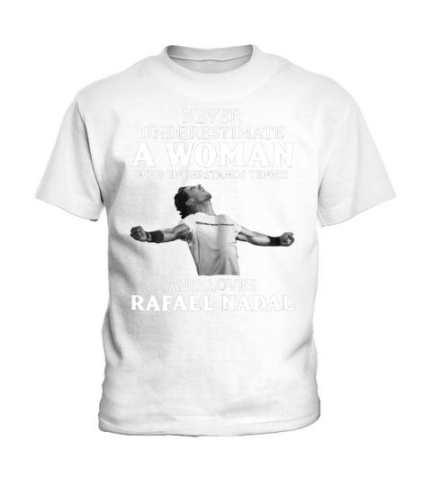 Never Underestimate A Woman Who Understands Tennis And Love Rafael Nadal shirt - Coffee Mug (colored) Kids T-Shirt