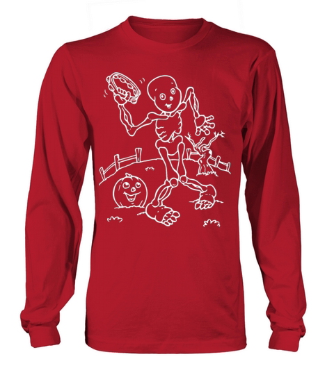 Funny skeleton poses for halloween funny pumpkin Women's Long Sleeve