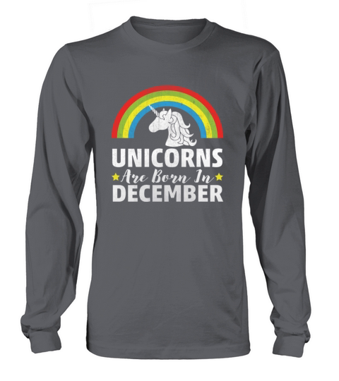 Unicorns Are Born In December Men's Long Sleeve