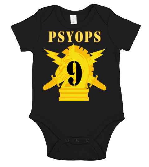 Army PSYOPS w Branch Insignia 9th Battalion Short Sleeve Baby One-Piece