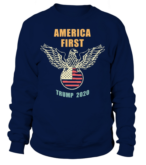 Trump 2020 America First eagle nazi vintage Women's Sweatshirt