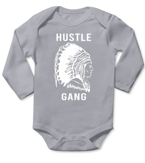 HUSTLE GANG S Long Sleeve Baby One-Piece