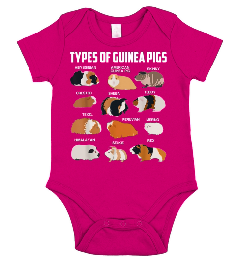 Types Of Guinea Pig Short Sleeve Baby One-Piece