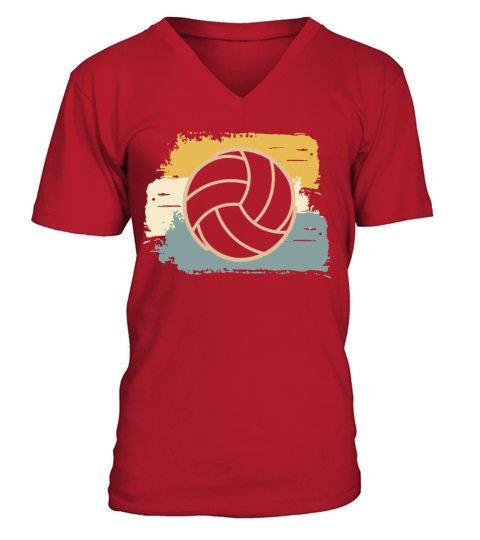 Volleyball Service Sportsman Lineman Net Block Men's V-Neck T-shirt