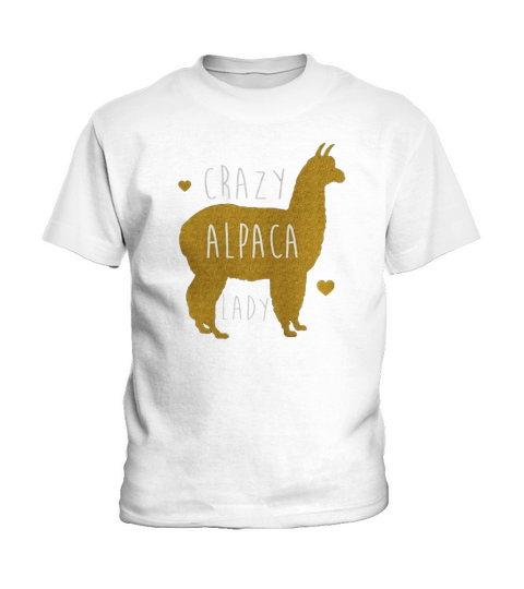 Crazy Alpaca Lady T Shirt Kids T-Shirt