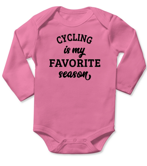 Cycling Is My Favorite Season Long Sleeve Baby One-Piece