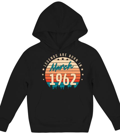 1962 In March Vintage Kids Hoodie