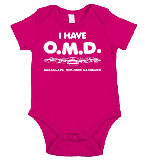 I have OMD - Obsessive Mustang Disorder Short Sleeve Baby One-Piece