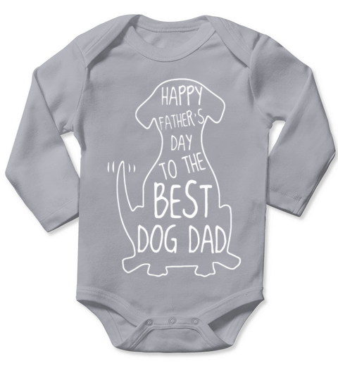 Happy father day to the best dog dad Long Sleeve Baby One-Piece