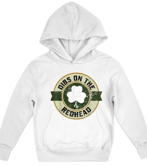 Dibs On The Redhead logo St Patricks Day Drinking shirt Kids Hoodie
