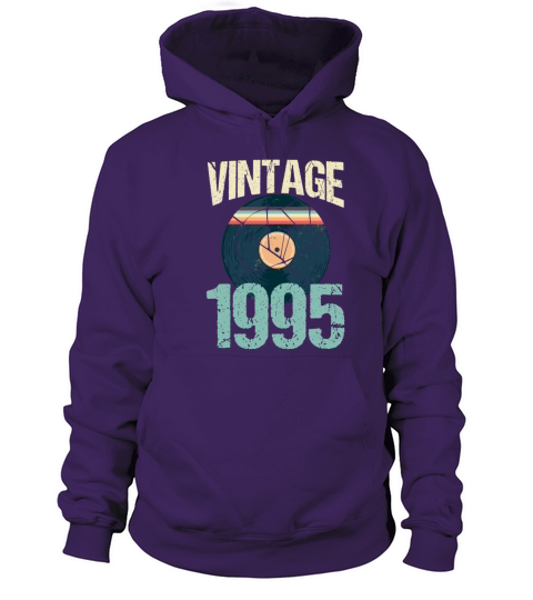 Retro Vintage 1995 25 th Birthday Record Vinyl Women's Hoodie
