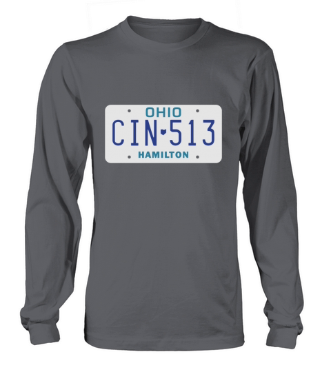 Retro Cincinnati Ohio CIN-513 license plate  - Mens Premium T-Shirt Long sleeved Unisex