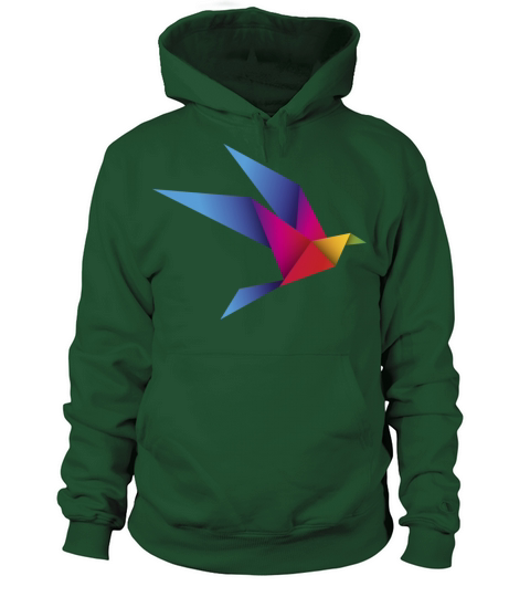 Bird colored origami Women's Hoodie