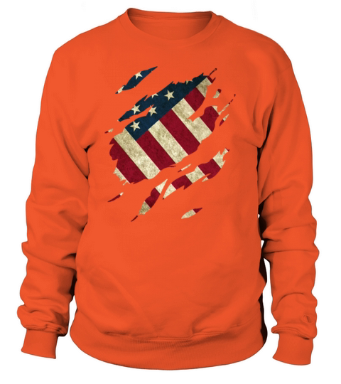 USA Under Ripped Shirt Women's Sweatshirt