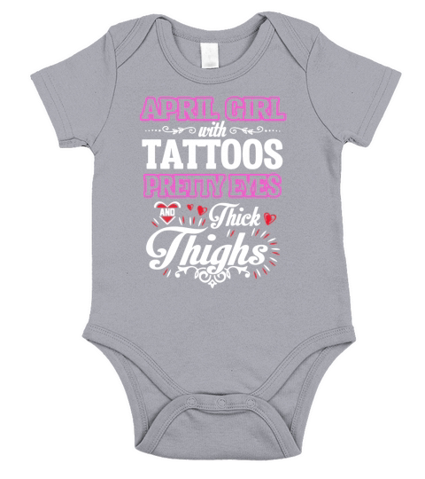 April girl with Tattoos pretty eyes and thick thighs Short Sleeve Baby One-Piece
