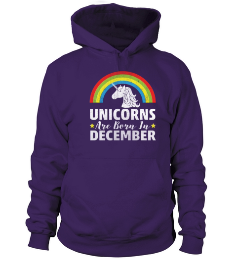 Unicorns Are Born In December Women's Hoodie