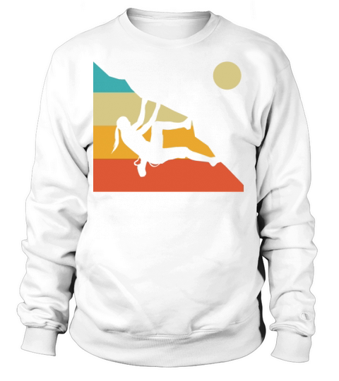 Retro Climbing Bouldering Boulderer Climber Free S Women's Sweatshirt