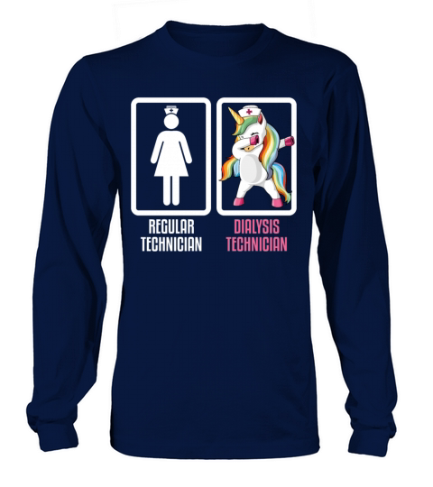 Regular Technician Vs Dabbing Unicorn Dialysis Men's Long Sleeve