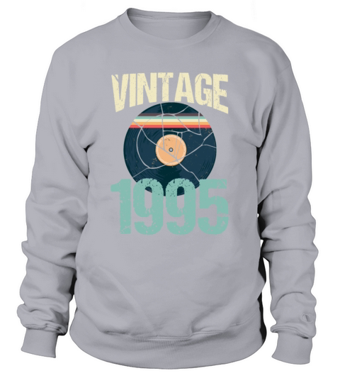 Retro Vintage 1995 25 th Birthday Record Vinyl Men's Sweatshirt