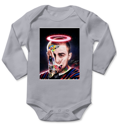 R.I.P Mac Miller Angel Artist Rapper signature shirt Long Sleeve Baby One-Piece