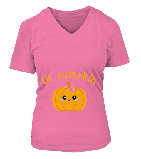 pumpkin pregnancy halloween maternity baby girl Women's V-Neck T-shirt