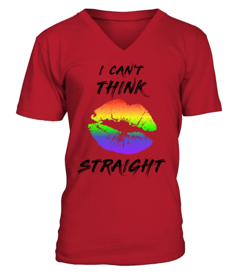LGBT Gay Pride I Cant Think Straight Men's V-Neck T-shirt