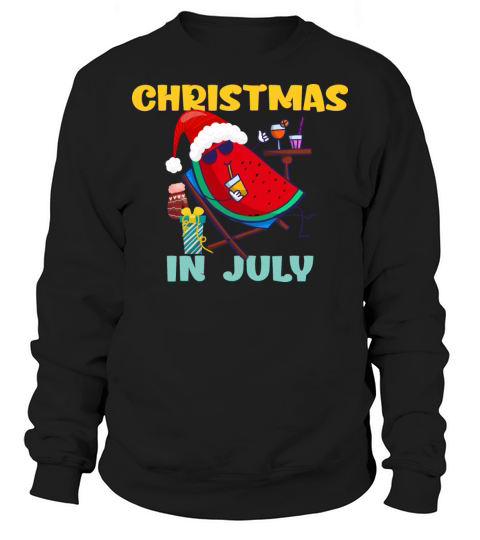 Christmas In July Watermelon Christmas Tree Summer Men's Sweatshirt