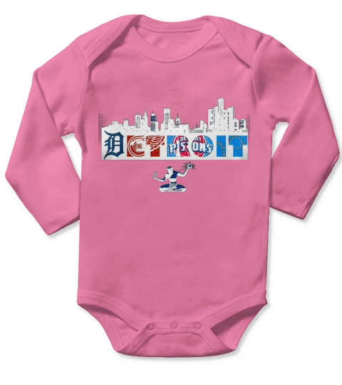 detroit Long Sleeve Baby One-Piece