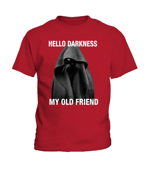 Nice Black Cat Hello Darkness My Old Friend T-Shirt Kids T-Shirt