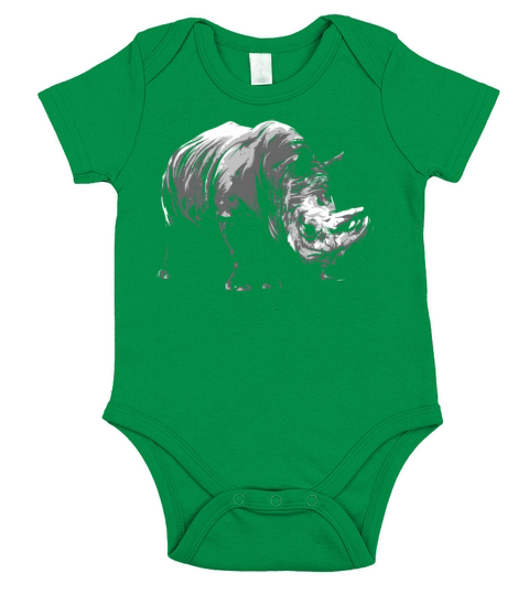 Rhino Save Rhinoceros Protect Wild Animal Wildlife Short Sleeve Baby One-Piece