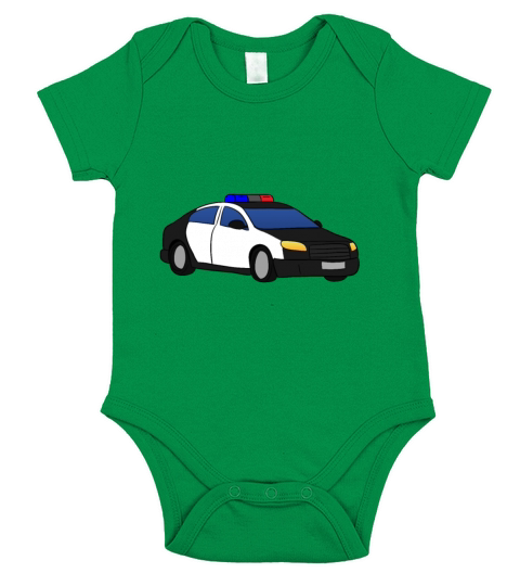 police car Short Sleeve Baby One-Piece