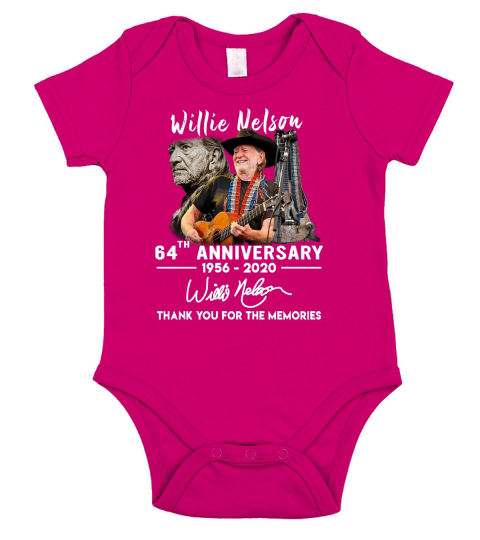 Willie Nelson Anniversary Short Sleeve Baby One-Piece
