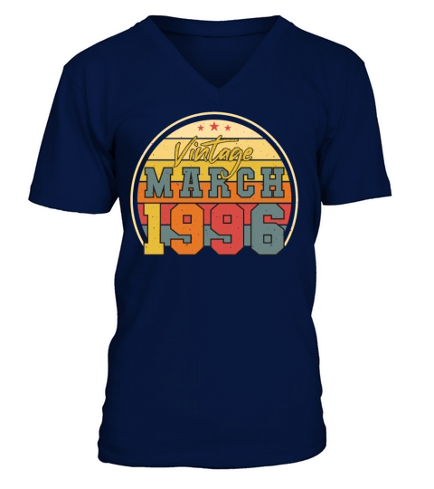 Vintage Funny March 1996 V-Neck T-shirt